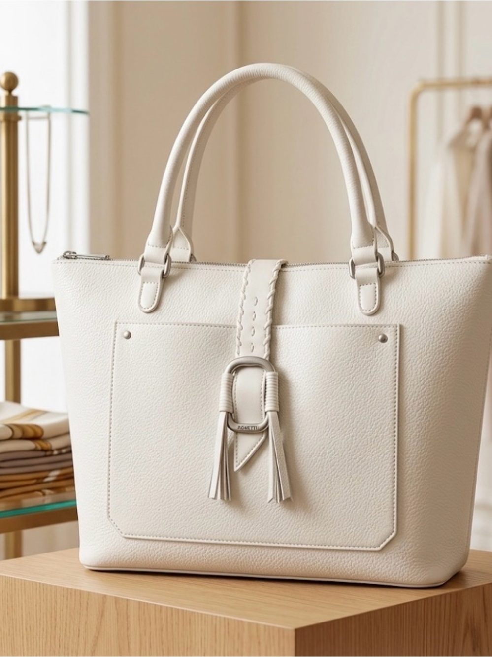 Elegant Ivory Steve Madden Purse